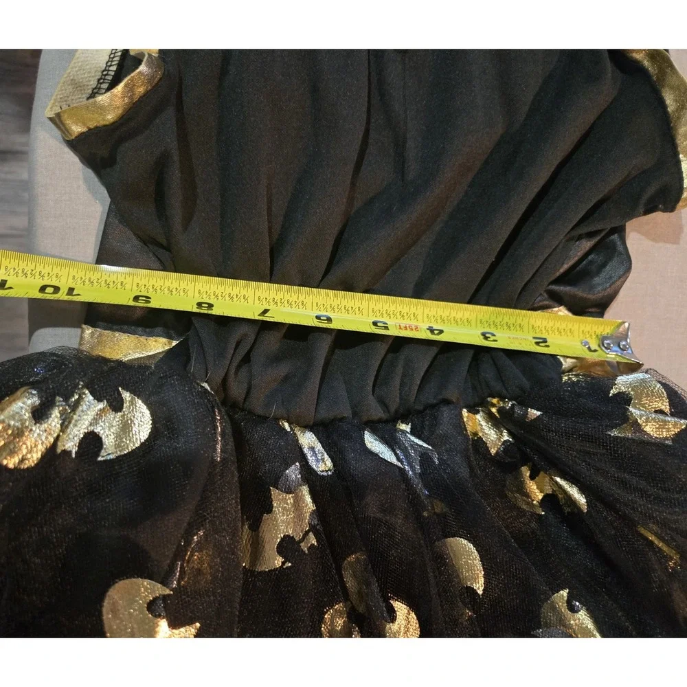Rubie's DC Batgirl Dog Costume Size Medium Black Gold Tutu Cape Pet Halloween
